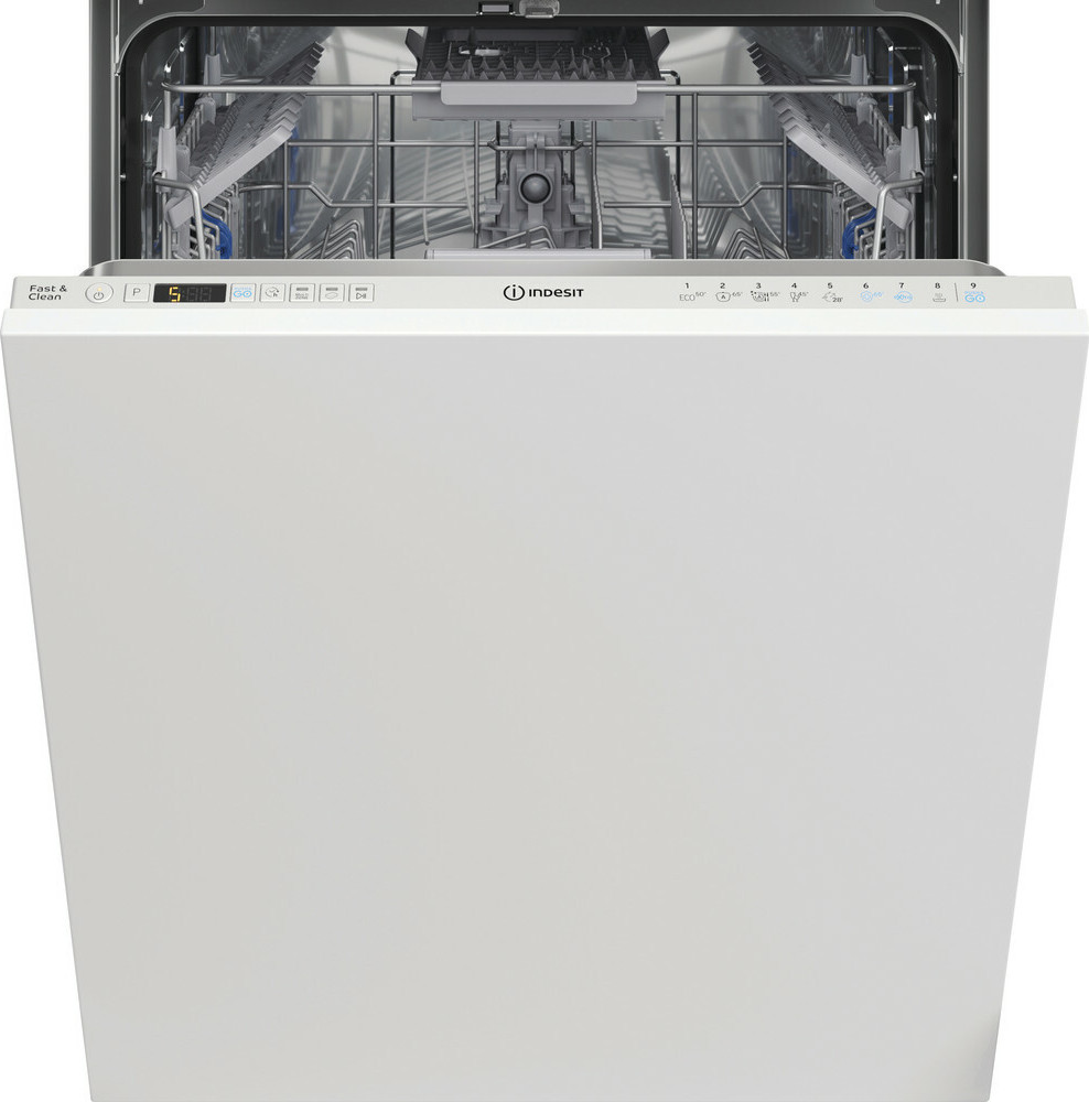 Indesit DIO 3C24 AC E Πλήρως Εντοιχιζόμενο Πλυντήριο Πιάτων για 14 Σερβίτσια Π59.8xY82εκ. Λευκό