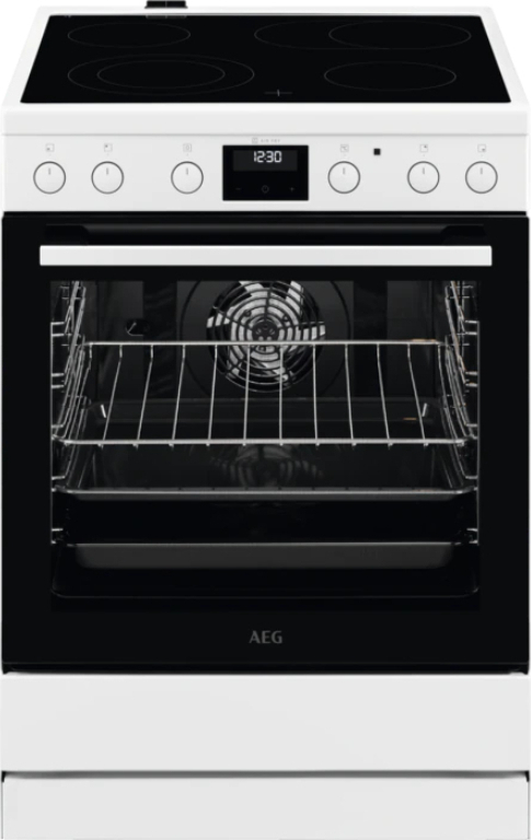 AEG CCB6442MBW Κουζίνα 73lt με Κεραμικές Εστίες Π59.6εκ. Λευκή