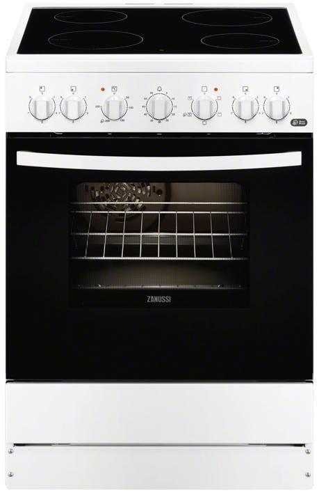 Zanussi ZCV 65201 WA Κουζίνα 54lt με Κεραμικές Εστίες Π60εκ. Λευκή