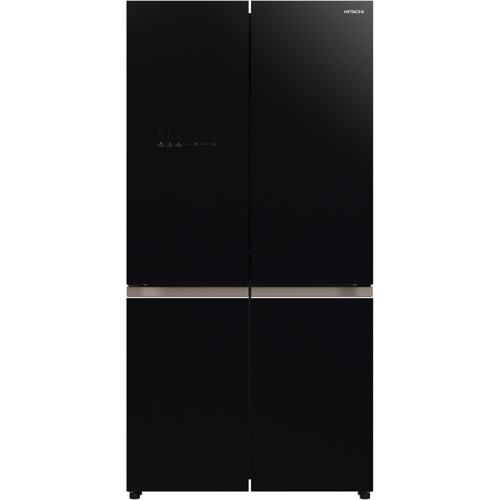 Hitachi R-WB640VRU0-1 Glass Black Ψυγείο Ντουλάπα 569lt Total NoFrost Υ184xΠ90xΒ72εκ. Μαύρο